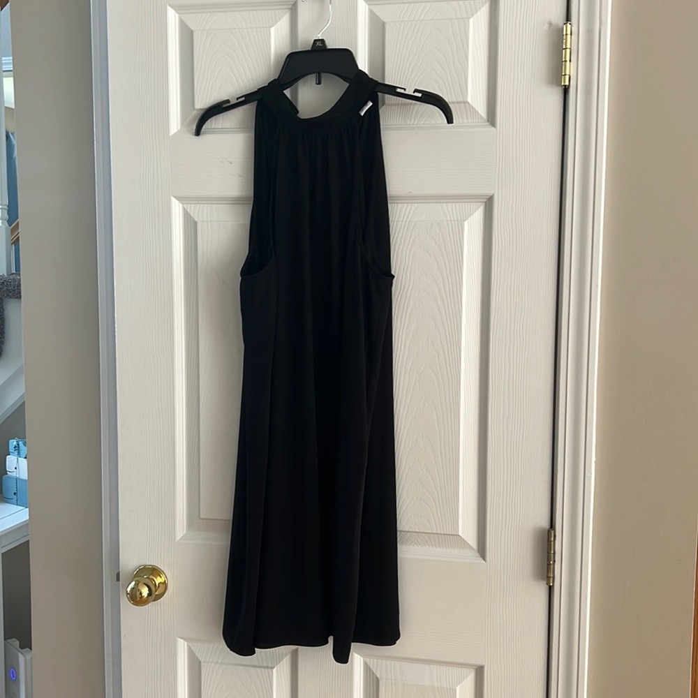 Black high neck dress, great for date night or even dress up for a wedding!